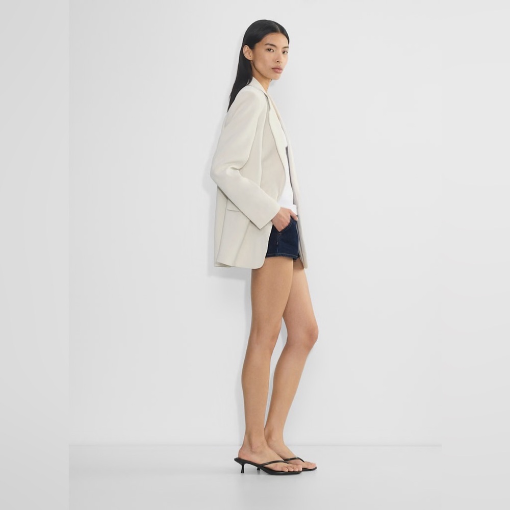 Aritzia Wilfred Cream Double-Breasted Blazer – Size 00